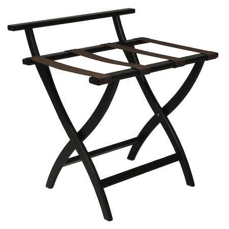 Vertex Wall Saver Luggage Rack with Brown Straps - Black VE3941051